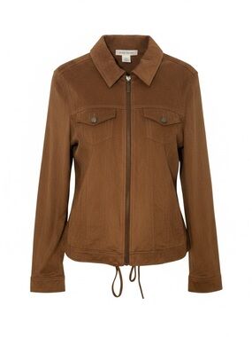 Women’s Brown Suede Zip-Front Jacket